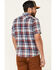 Flag & Anthem Men's Westboro Vintage Wash Plaid Print Short Sleeve Snap Western Shirt , Red, hi-res