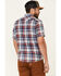 Flag & Anthem Men's Westboro Vintage Wash Plaid Print Short Sleeve Snap Western Shirt , Red, hi-res
