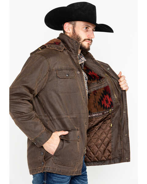 Image #4 - Outback Trading Co. Men's Langston 2-Way Fleece Jacket , Brown, hi-res