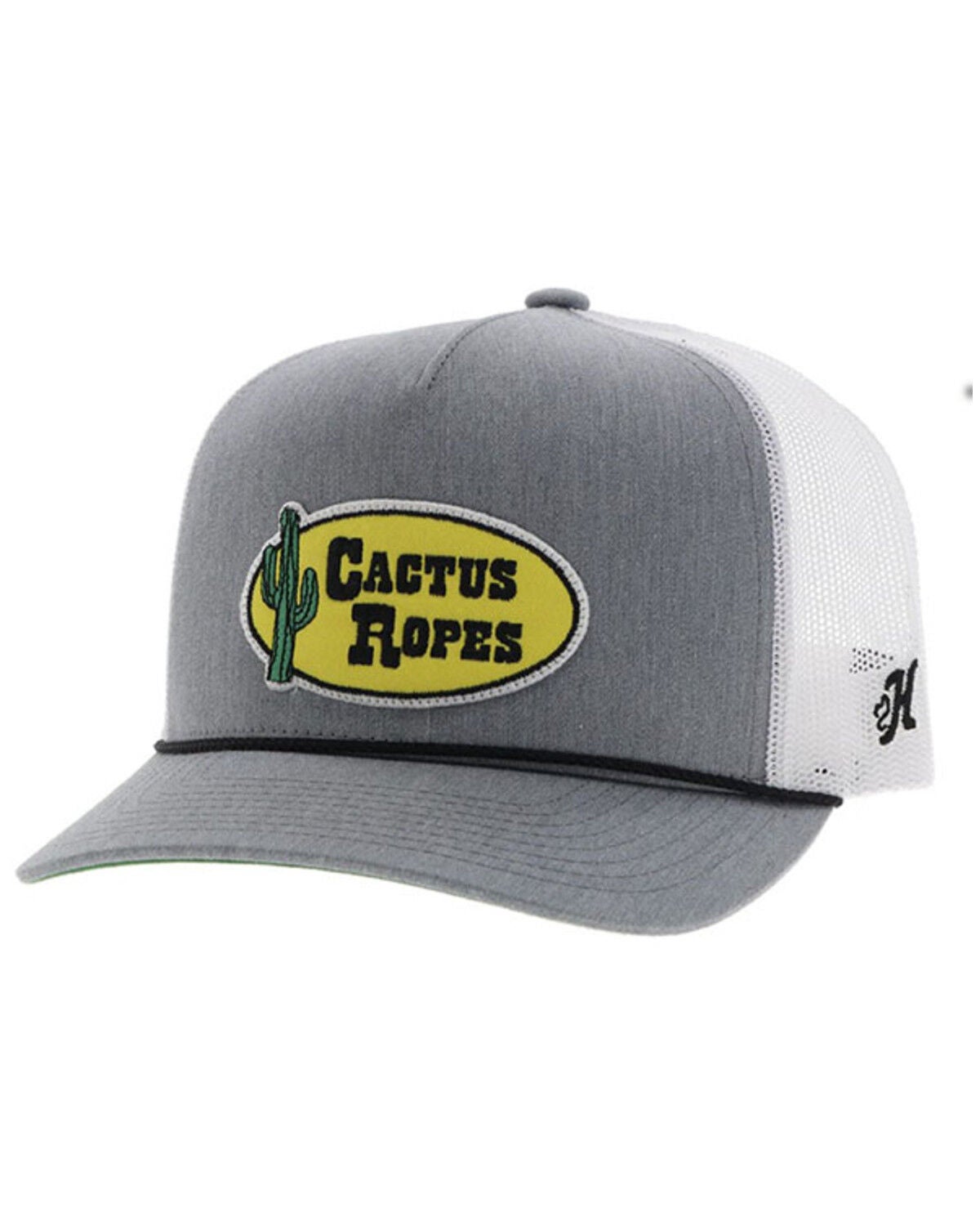 Hooey Men's Cactus Ropes Trucker Cap, Grey, hi-res