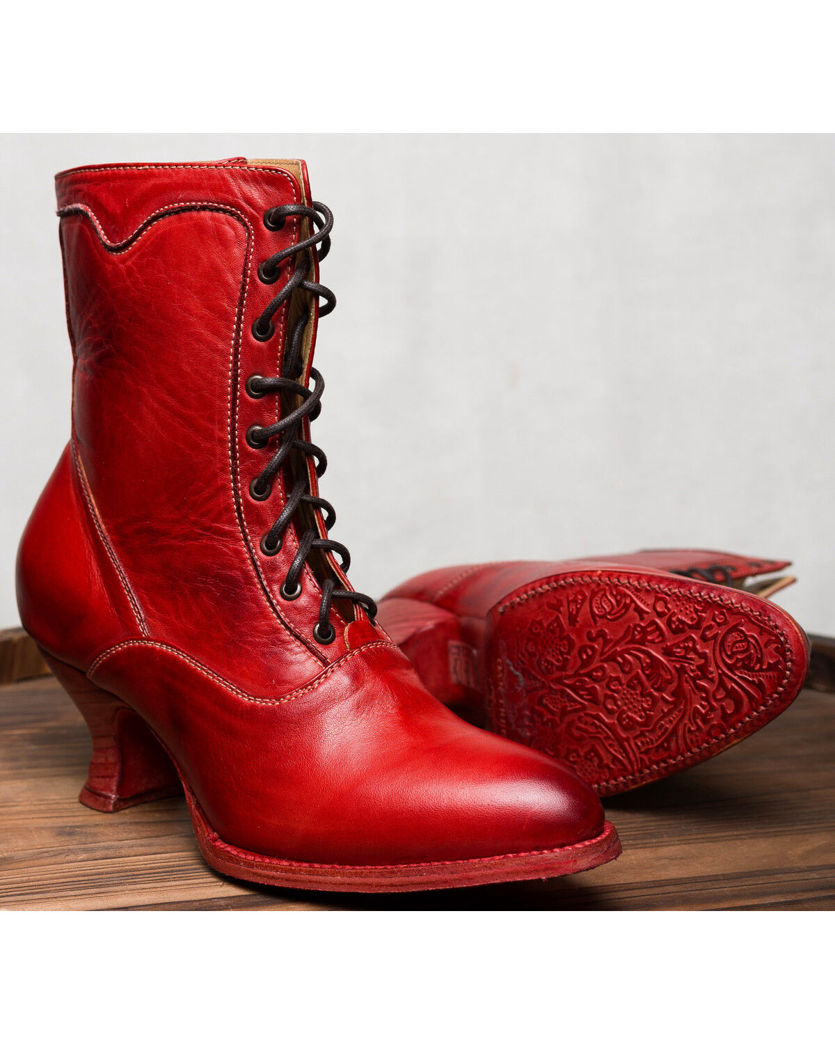 low heel granny boots
