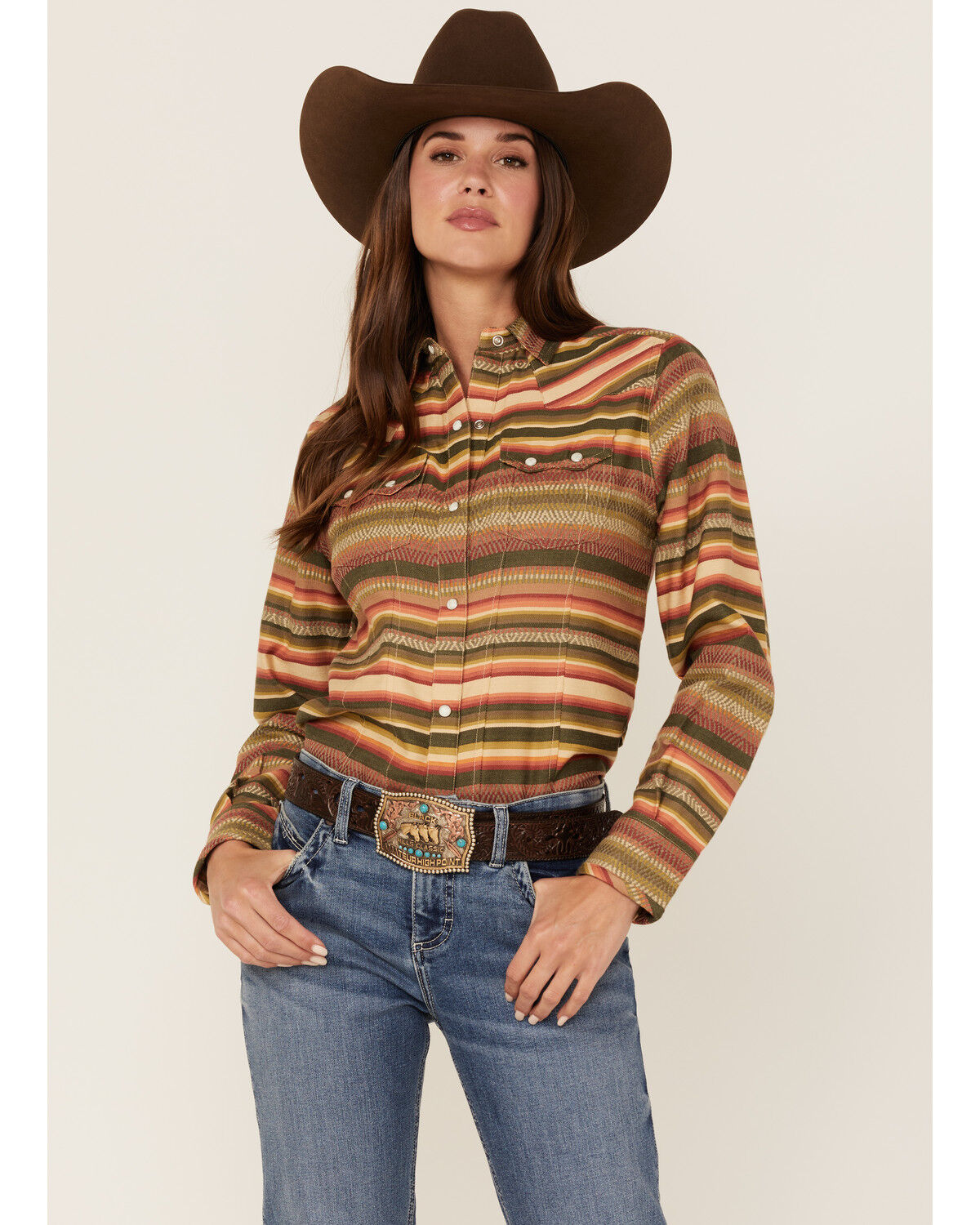 Image #1 - Tasha Polizzi Women's Cold 44 Valley Serape Snap Western Shirt, Multi, hi-res
