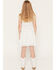 Image #4 - Sugar California Girls' Horseshoe Floral Print Lace Button-Down Dress, White, hi-res