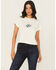 Image #2 - Idyllwind Women's Rhinestone Rose Short Sleeve Cropped Graphic Tee, Ivory, hi-res