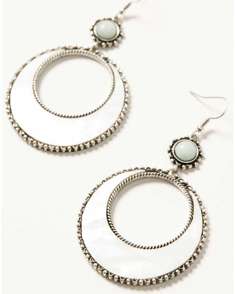 Image #2 - Shyanne Women's Luna Bella Crescent Earrings, Silver, hi-res