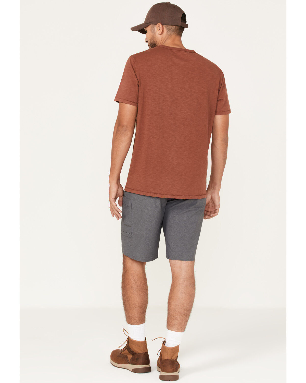Image #4 - Brothers and Sons Men's Stretch Ripstop Charcoal Slim Straight Cargo Shorts, Charcoal, hi-res