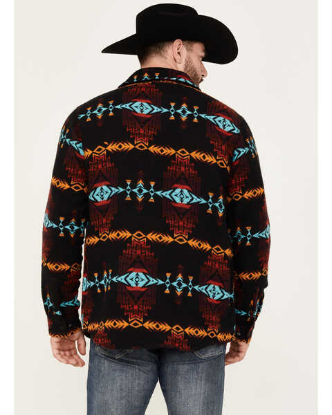 Image #4 - Rock & Roll Denim Men's Southwestern Print Shirt Jacket, Black, hi-res