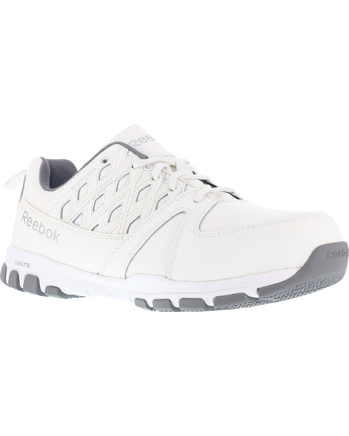Image #1 - Reebok Women's Athletic Oxford Shoes - Steel Toe, White, hi-res