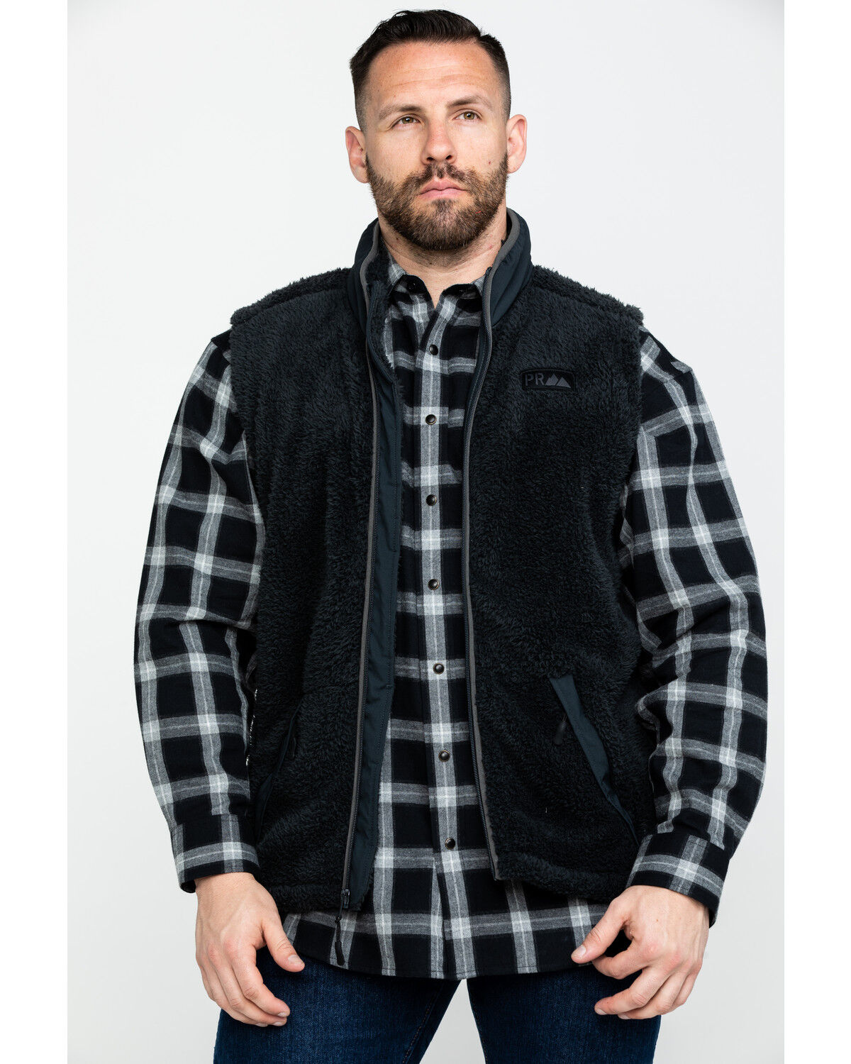 Image #1 - Powder River Outfitters Men's Micro Berber Full Zip Vest , , hi-res