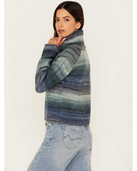 Image #4 - Cleo + Wolf Women's Turtle Neck Sweater, Blue, hi-res