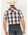 Image #4 - Cody James Men's Dog Southwestern Dobby Plaid Print Short Sleeve Western Snap Shirt, Tan, hi-res