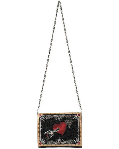 Image #6 - Mary Frances Straight to My Heart Beaded & Embroidered Crossbody Bag, Black, hi-res