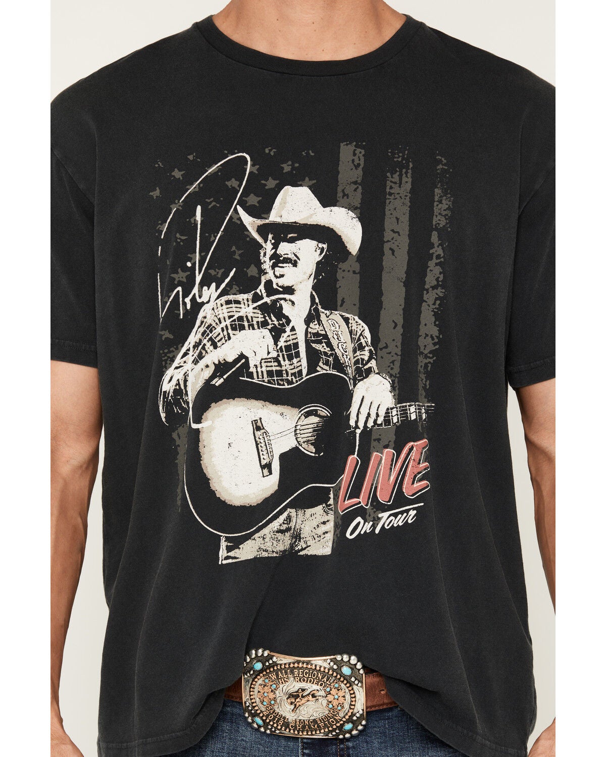 Image #3 - Wrangler Men's Riley Green Short Sleeve Graphic T-Shirt, Black, hi-res