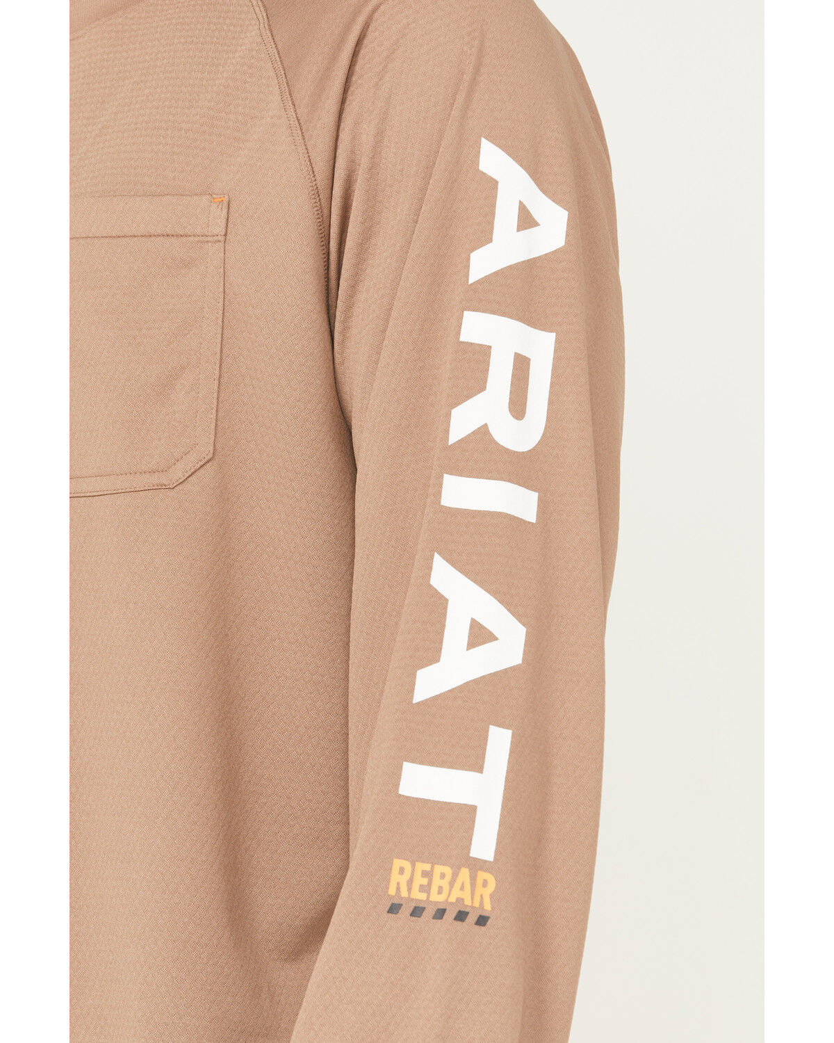 Image #3 - Ariat Men's Khaki Rebar Heat Fighter Long Sleeve Work Pocket T-Shirt, Beige/khaki, hi-res