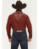 Image #4 - Rodeo Clothing Men's Embroidered Embellished Long Sleeve Snap Western Shirt, Burgundy, hi-res