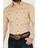 Image #3 - Cody James Men's Playing Field Floral Print Long Sleeve Snap Western Shirt, Tan, hi-res