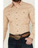 Image #3 - Cody James Men's Playing Field Floral Print Long Sleeve Snap Western Shirt , Tan, hi-res