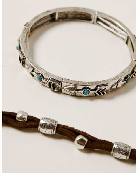 Shyanne Women's Ida 4pc Charm Bracelet Set, Silver, hi-res
