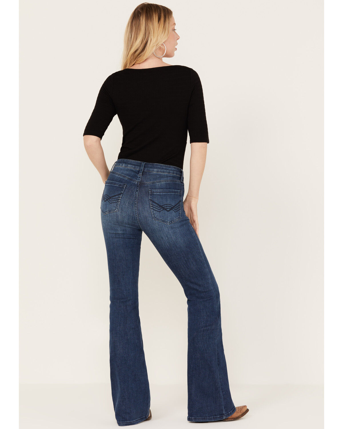 Image #3 - Idyllwind Women's Arena Avenue High Risin' Flare Jeans, Dark Wash, hi-res