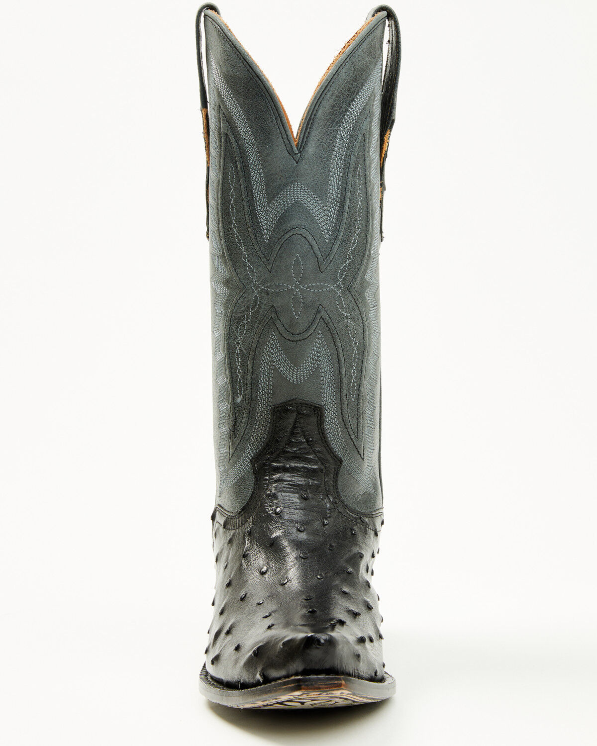 Image #4 - El Dorado Women's Camille Exotic Ostrich Tall Western Boots - Snip Toe, Black, hi-res