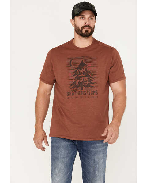 Brothers and Sons Men's Port-A-Potty Graphic T-Shirt, Dark Orange, hi-res