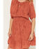 Image #3 - Wild Moss Women's Western Embroidered Cutout Mini Dress, Rust Copper, hi-res