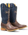 Image #1 - Tin Haul Men's Ichtus Cross Western Boots - Broad Square Toe, Brown, hi-res
