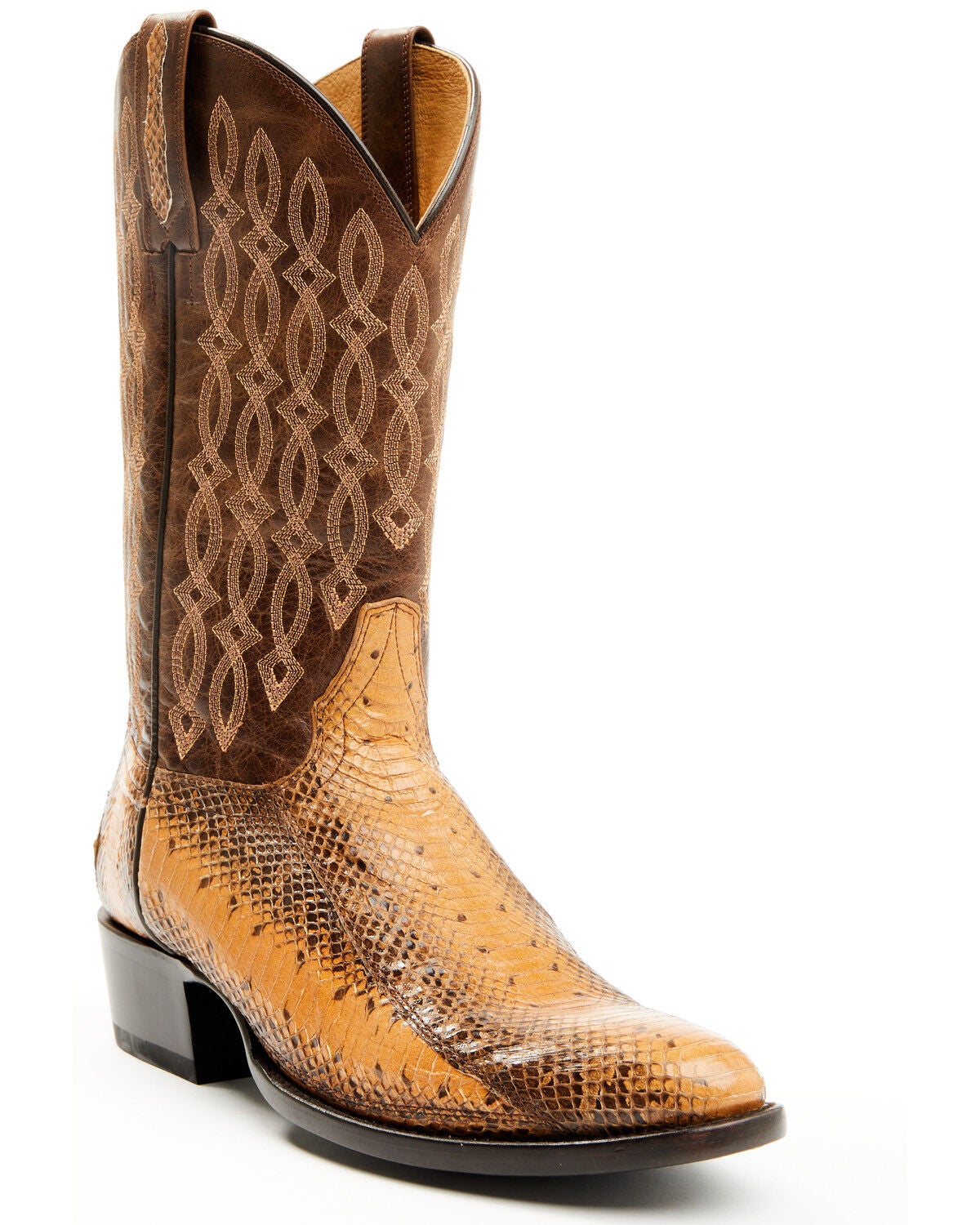 Cody James Men's Exotic Water Snake Western Boots - Round Toe, Brown, hi-res