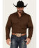 Image #1 - RANK 45® Men's Trench Jacquard Geo Print Long Sleeve Button-Down Stretch Western Shirt, Black, hi-res