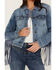 Image #4 - Idyllwind Women's Magnolia Embossed Trucker Jacket, Medium Wash, hi-res