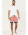Image #1 - Rock & Roll Denim Men's Americana Stretch Drawcord Shorts, Red/white/blue, hi-res