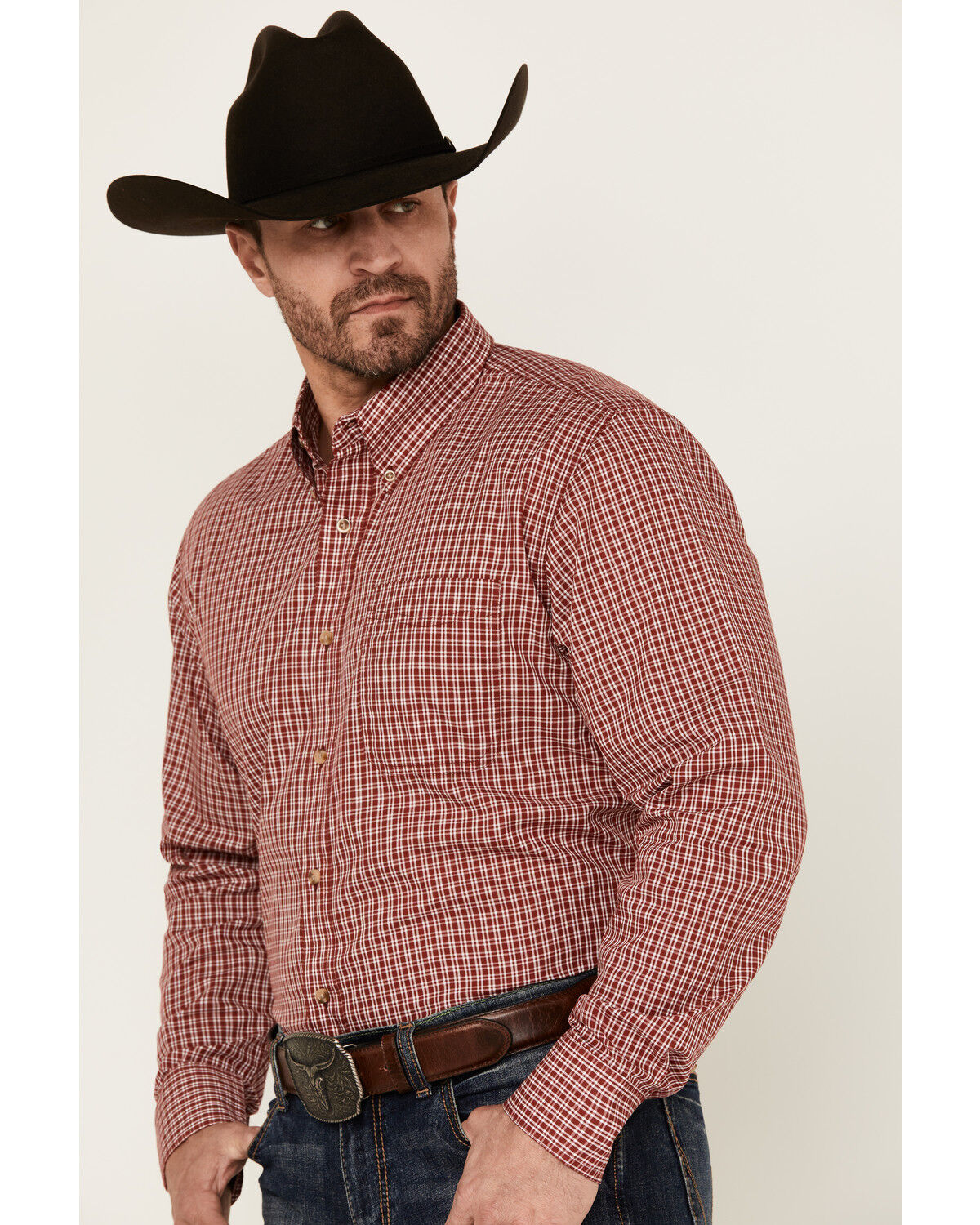 Image #2 - Wrangler Riata Men's Assorted Plaid Print Long Sleeve Button-Down Western Shirt, Multi, hi-res