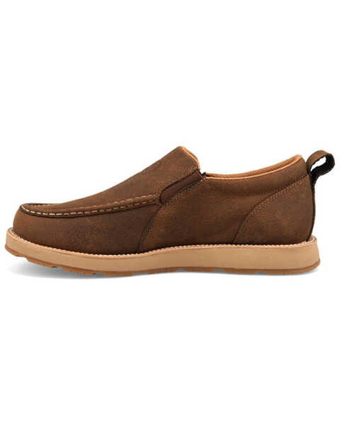 Image #3 - Twisted X Men's Cellstretch Wedge Sole Slip-On Casual Shoes - Moc Toe , Brown, hi-res