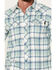 Image #3 - Cody James Men's FR Midweight Plaid Print Long Sleeve Pearl Snap Work Shirt, Blue, hi-res