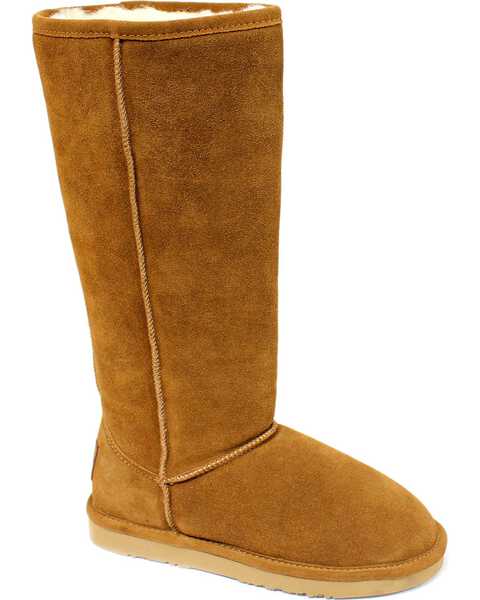 Dije California Women's 14" Classic Sheepskin Boots, Chestnut, hi-res