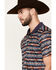 Image #2 - RANK 45® Men's Lusaka Southwestern Print Short Sleeve Polo Shirt, Dark Blue, hi-res