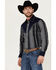 Image #2 - Wrangler Men's Rodeo Ben Striped Long Sleeve Snap Western Shirt, Navy, hi-res
