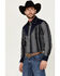 Image #2 - Wrangler Men's Rodeo Ben Striped Long Sleeve Snap Western Shirt , Navy, hi-res