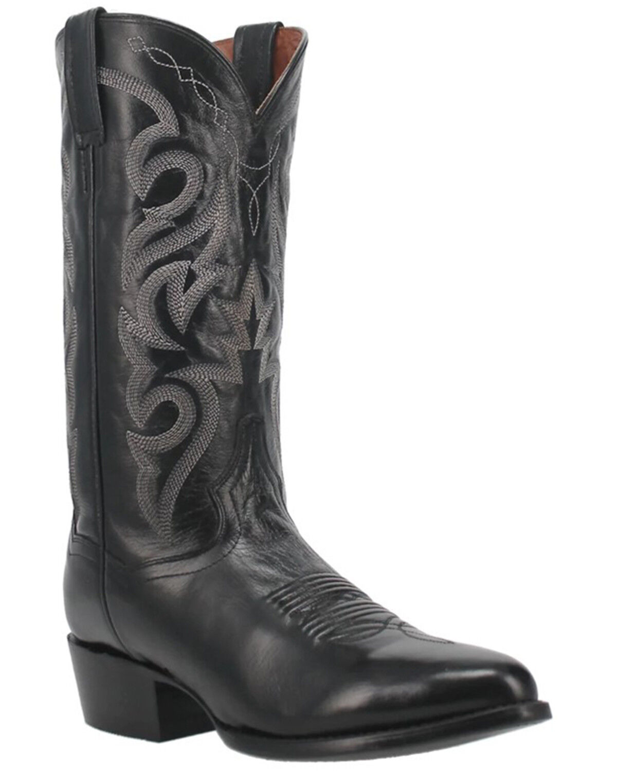 Image #1 - Dan Post Men's Mignon Western Boots - Round Toe, Black, hi-res