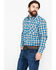 Image #3 - Wrangler 20X Men's Plaid Print Competition Advanced Comfort Long Sleeve Western Shirt , Brown/blue, hi-res