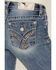 Image #2 - Miss Me Women's Medium Wash Mid Rise Americana Pocket Bootcut Stretch Denim Jeans, Medium Wash, hi-res