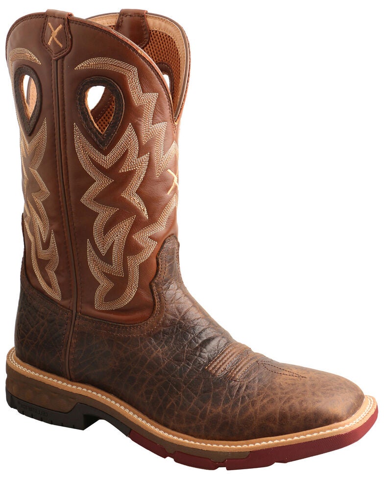 Twisted X Men's Brown Western Work Boots Soft Toe Sheplers