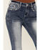 Image #4 - Grace In LA Women's Medium Wash Cross Embroidered Mid Rise Bootcut Stretch Denim Jeans, Medium Wash, hi-res