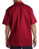 Dickies Men's Solid Short Sleeve Folded Work Shirt, Red, hi-res