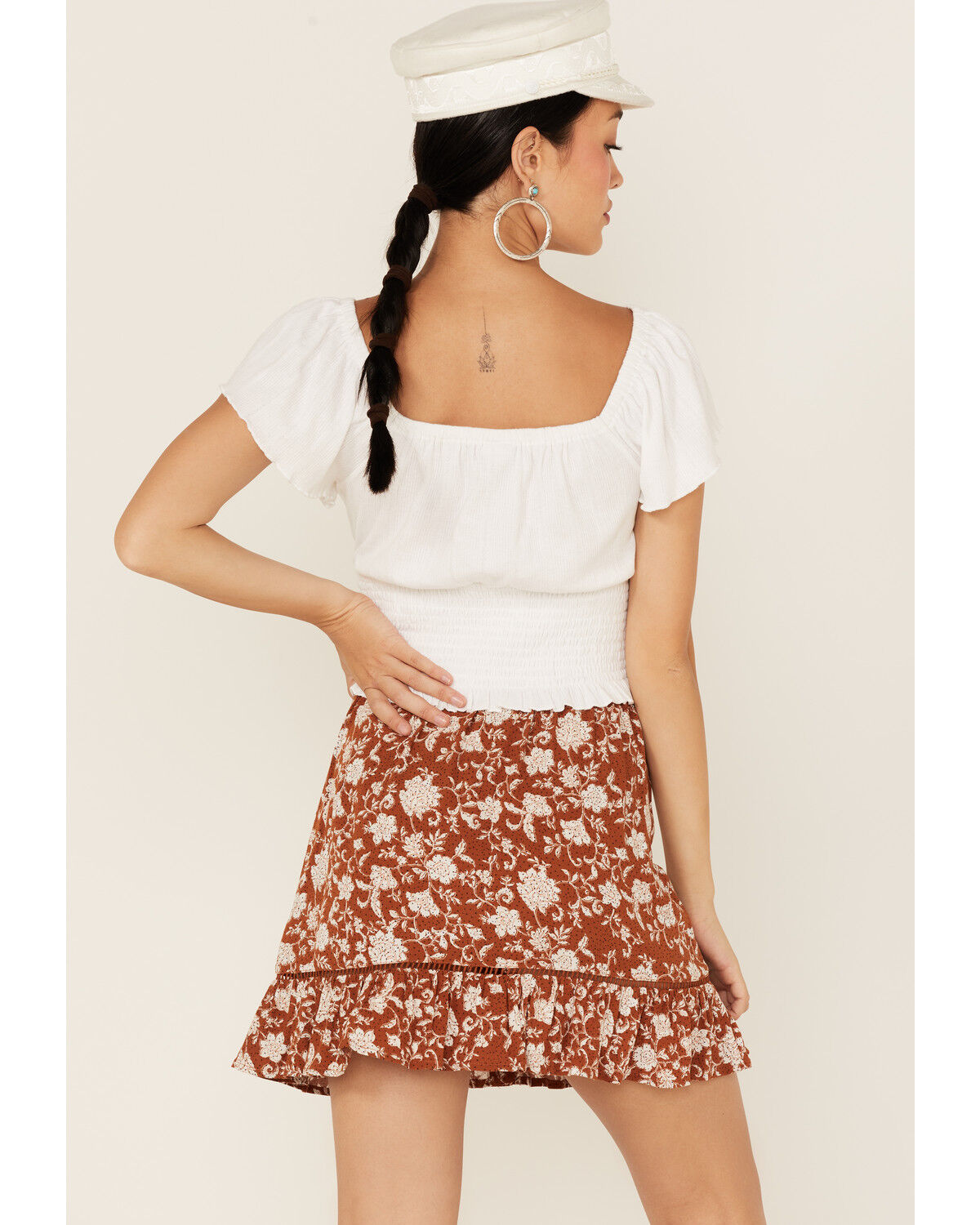 Image #4 - Patrons of Peace Women's Hyland Knit Crop Top, White, hi-res