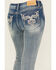 Image #2 - Shyanne Women's Embroidered Pocket Light Wash Mid Rise Bootcut Stretch Denim Jeans, Light Wash, hi-res