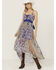 Image #1 - Miss Me Women's Floral Print Maxi Dress, Blue, hi-res