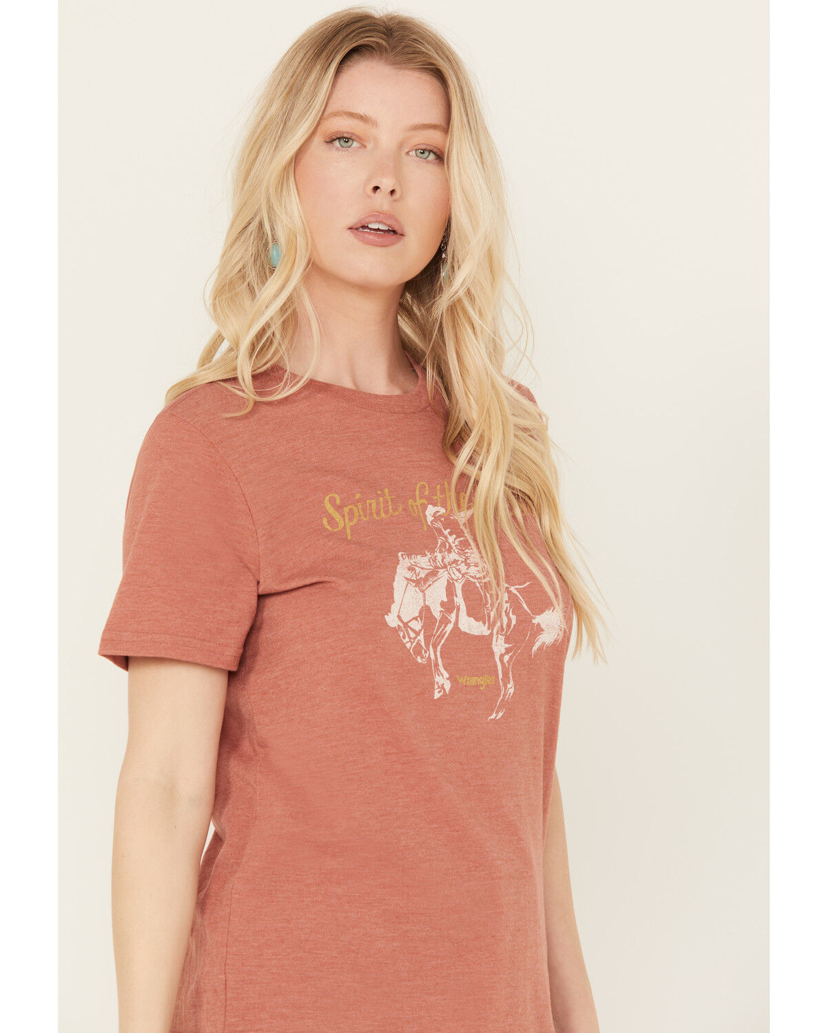Image #2 - Wrangler Retro Women's Bucking Bronc Short Sleeve Graphic Tee, Rust Copper, hi-res
