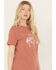 Image #2 - Wrangler Retro Women's Bucking Bronc Short Sleeve Graphic Tee, Rust Copper, hi-res