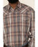 Image #4 - Stetson Men's Gray Adobe Large Plaid Long Sleeve Western Shirt , Grey, hi-res